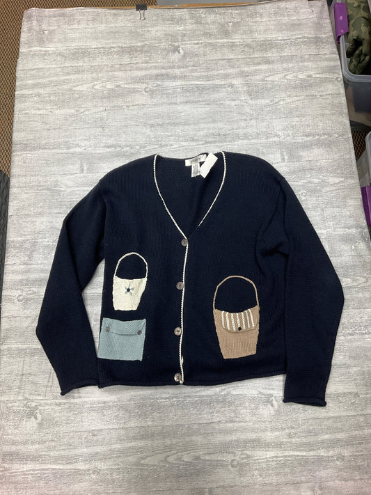 Sweater Cardigan By Thyme In Navy, Size: S