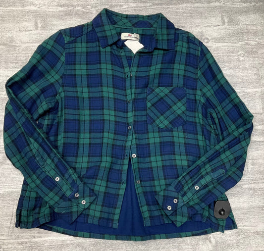 Top Long Sleeve By Vineyard Vines In Plaid Pattern, Size: S