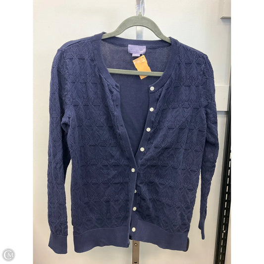 Sweater Cardigan By Laura Scott In Blue, Size: M