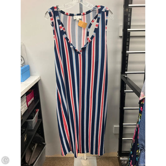 Dress Casual Midi By Love J In Striped Pattern, Size: 3x