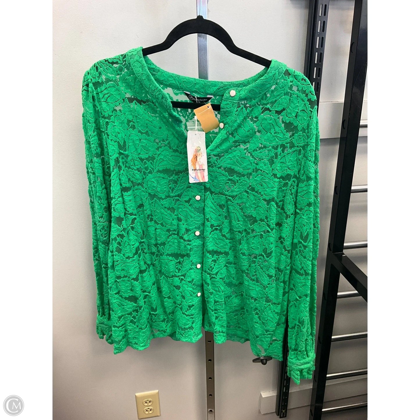 Top Long Sleeve By Clothes Mentor In Green, Size: Xl