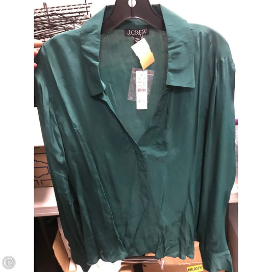 Top Long Sleeve By J. Crew In Green, Size: Xxl