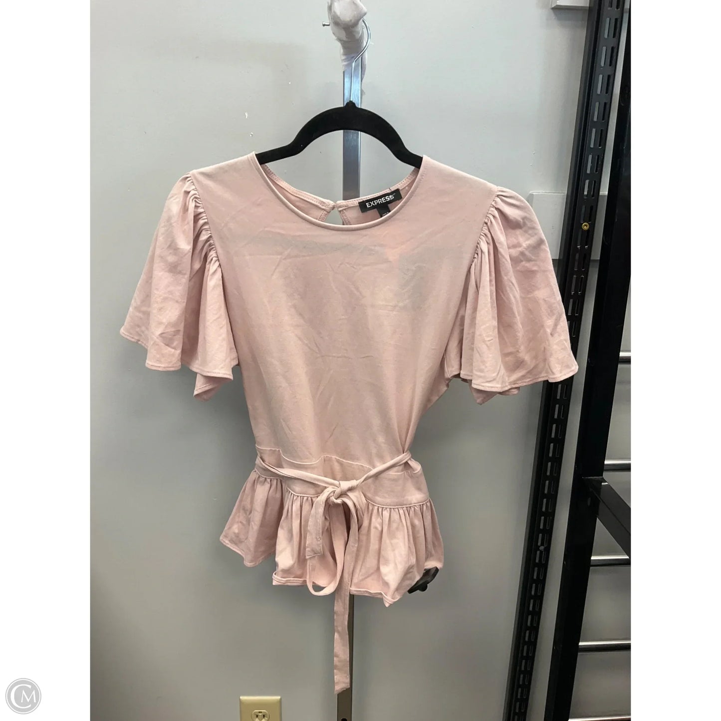 Top Short Sleeve By Express In Pink, Size: S