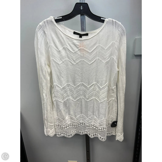 Top Long Sleeve By White House Black Market In White, Size: S
