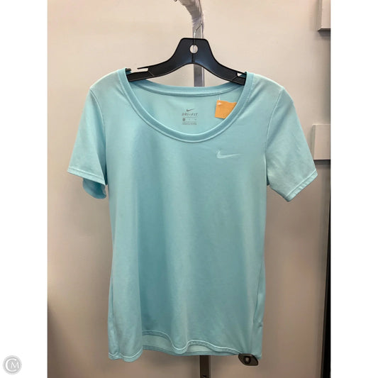 Athletic Top Short Sleeve By Nike In Blue, Size: S