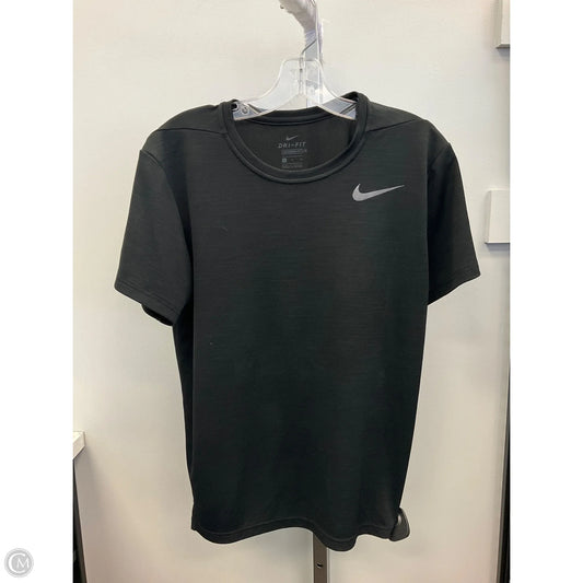 Athletic Top Short Sleeve By Nike In Black, Size: S