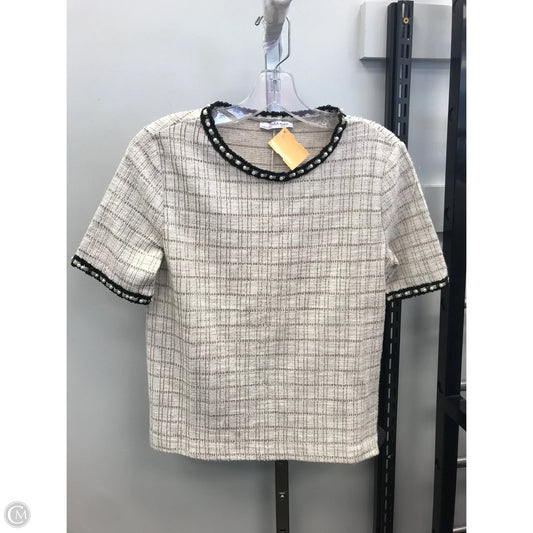 Top Short Sleeve By Zara In Cream, Size: M