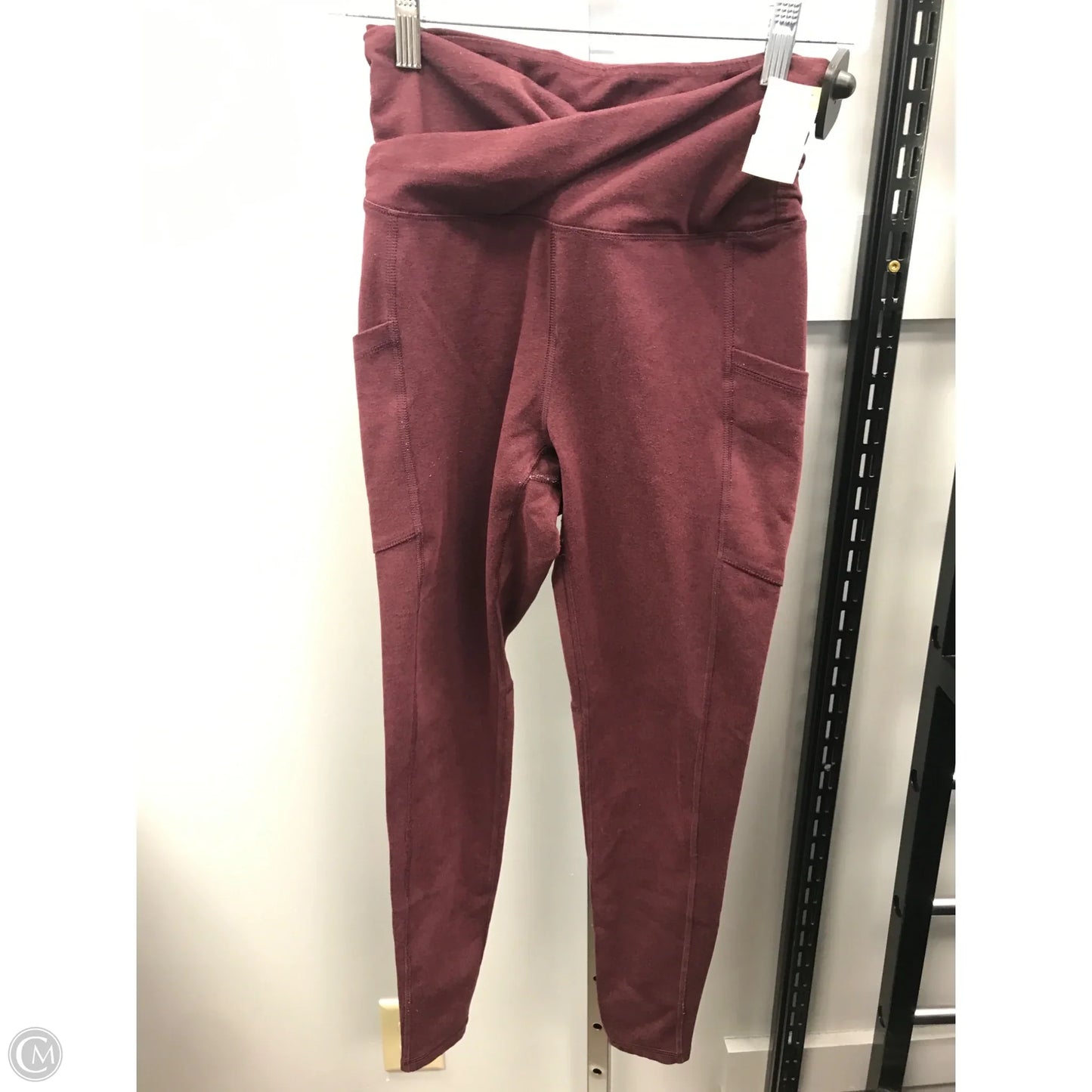 Athletic Leggings By Clothes Mentor In Maroon, Size: M