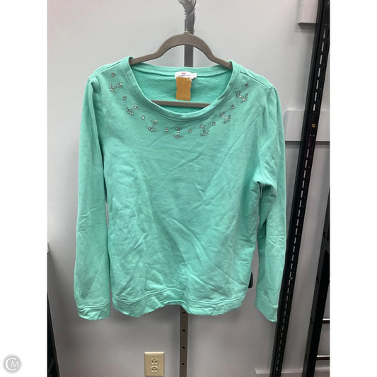 Top Long Sleeve By Vineyard Vines In Aqua, Size: L