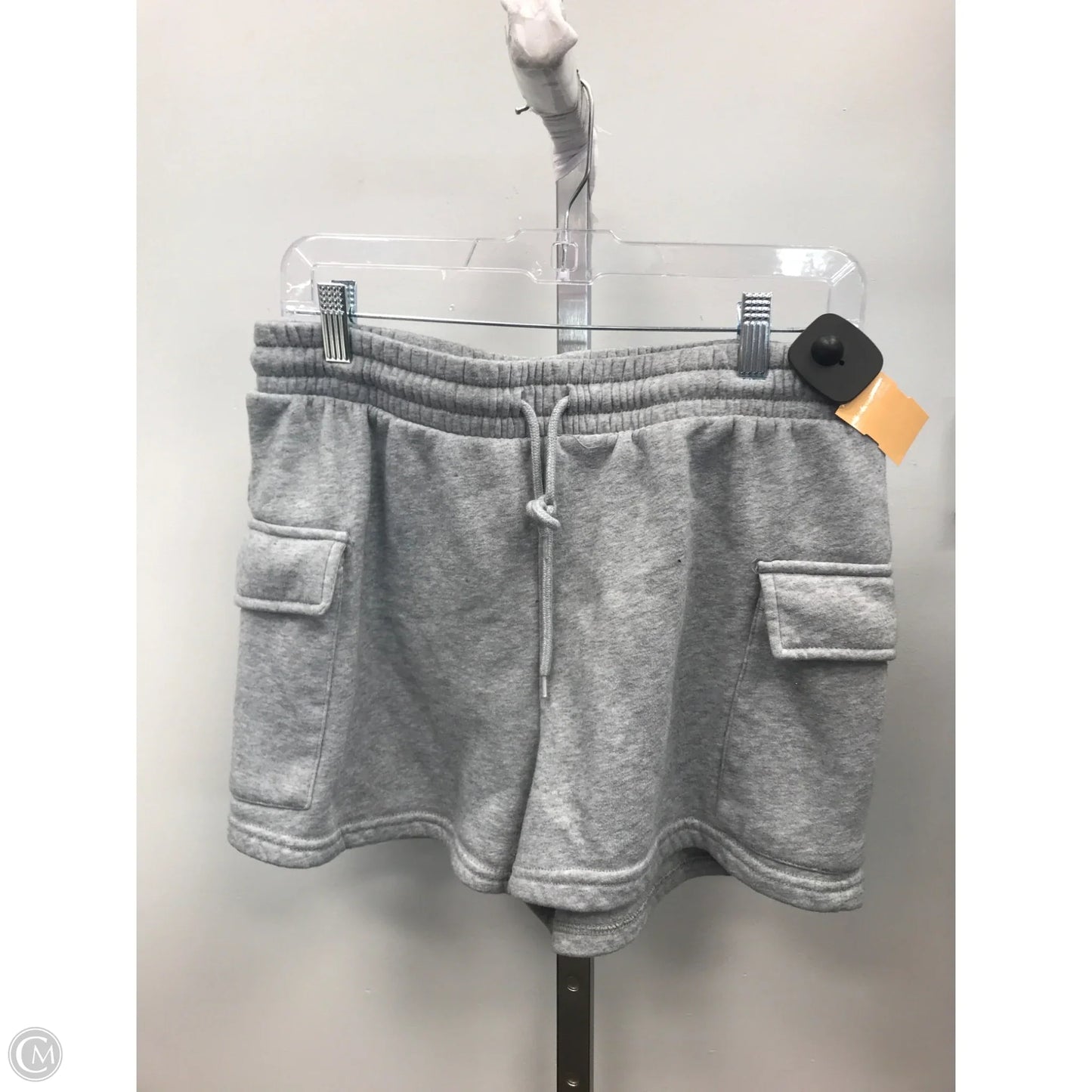 Athletic Shorts By Faded Rose In Grey, Size: L
