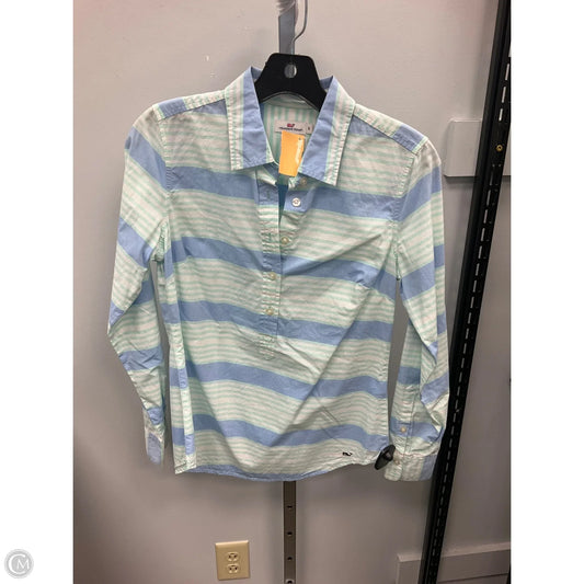 Top Long Sleeve By Vineyard Vines In Striped Pattern, Size: 0