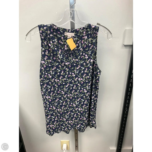 Top Sleeveless By Eliane Rose In Floral Print, Size: S