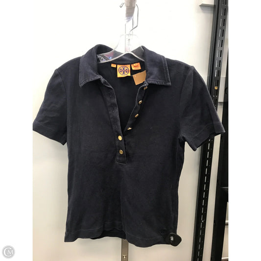Top Short Sleeve Designer By Tory Burch In Blue, Size: M