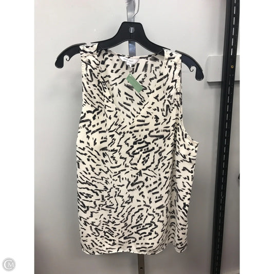 Top Sleeveless By Nine West In Black & Cream, Size: Xl