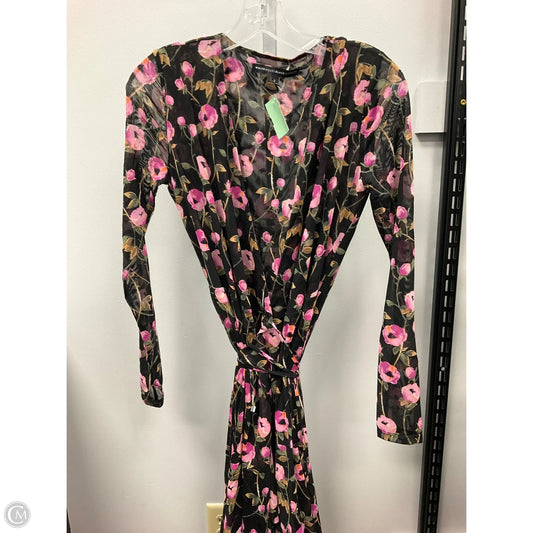 Dress Casual Midi By White House Black Market In Black & Pink, Size: 2