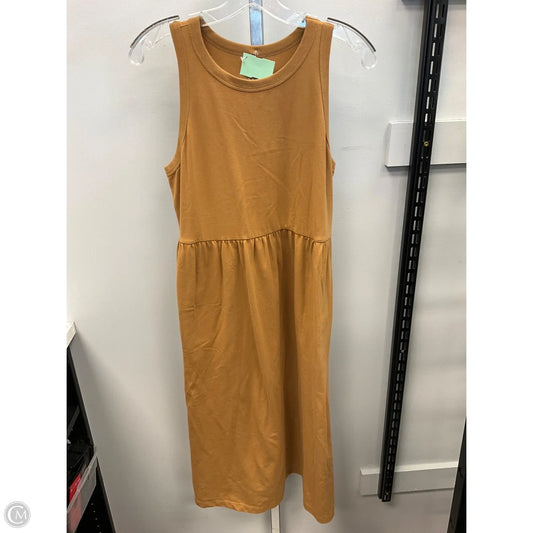 Dress Casual Midi By A New Day In Tan, Size: M