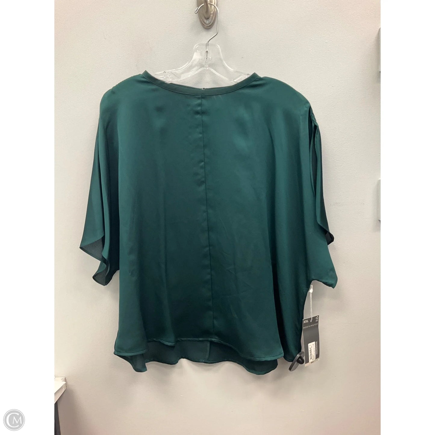 Top Short Sleeve By Worthington In Green, Size: Xxl