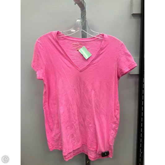 Top Short Sleeve Designer By Lilly Pulitzer In Pink, Size: Xs