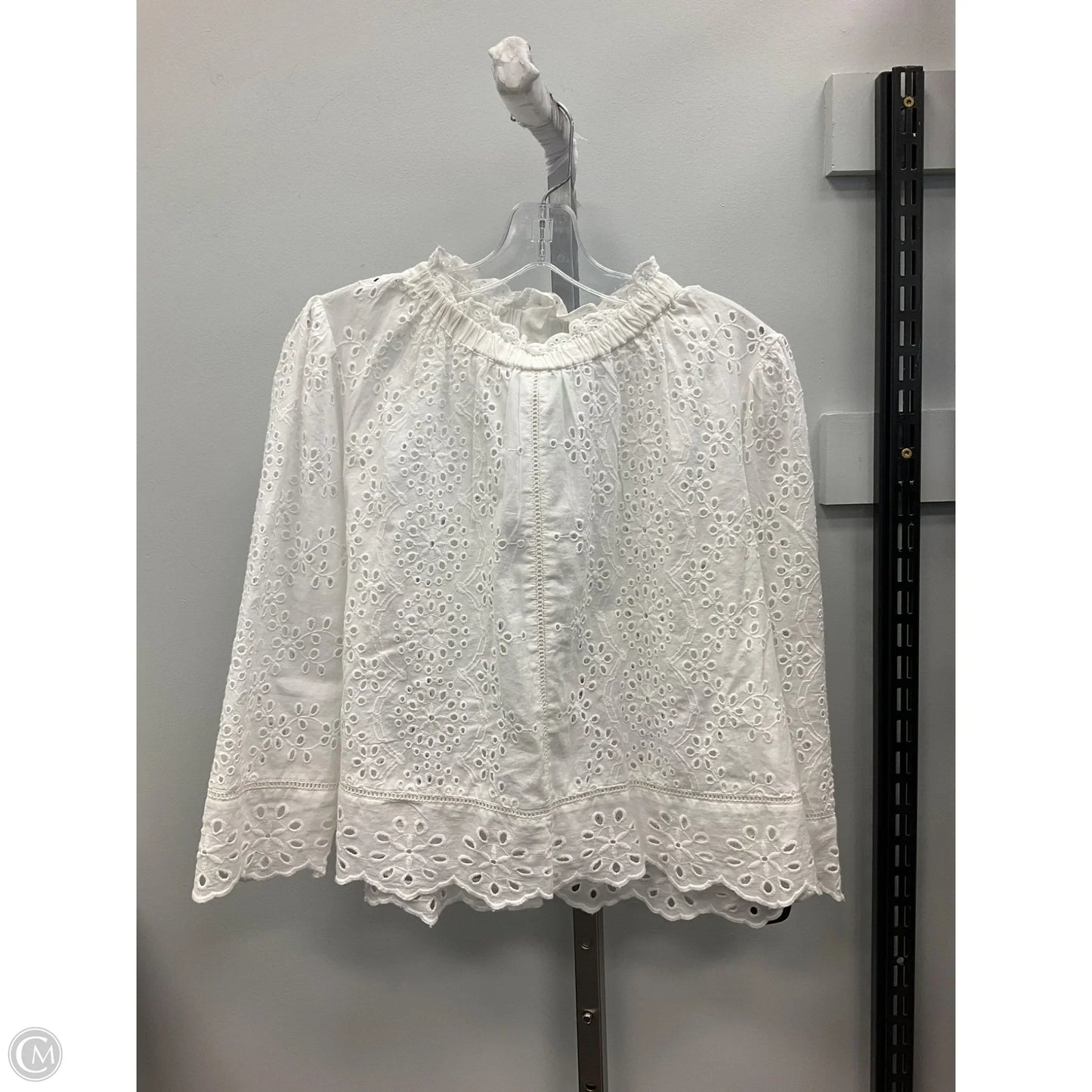 Top Long Sleeve By Cmc In White, Size: L