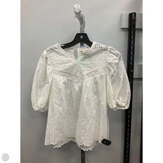 Top Short Sleeve By Industry In White, Size: Xs