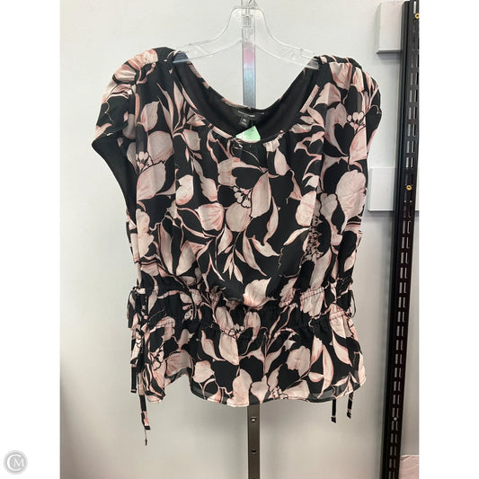Top Sleeveless By Banana Republic In Black & Pink, Size: Xl