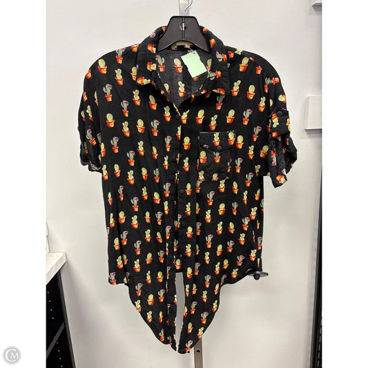 Top Short Sleeve By Love Notes In Black, Size: S