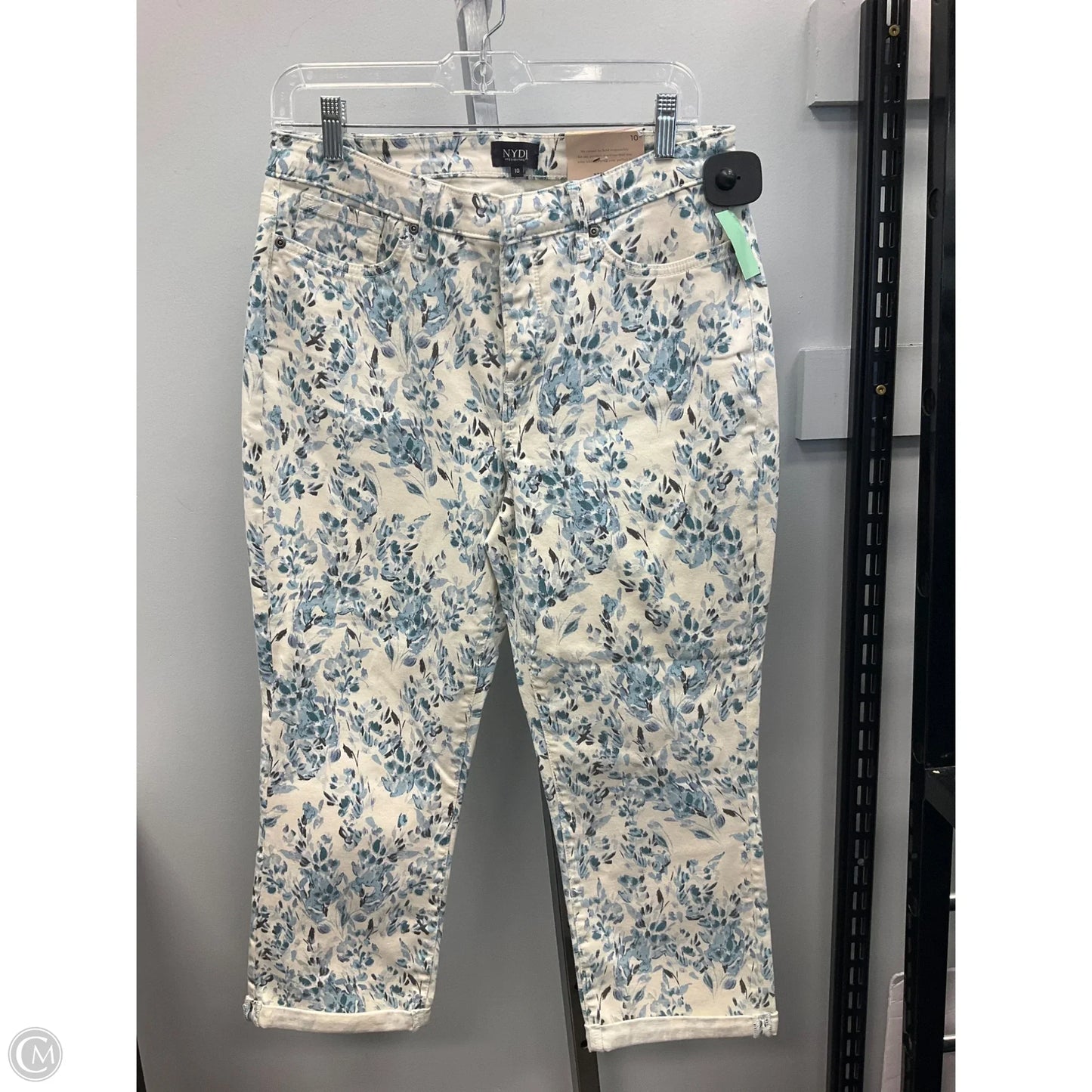 Jeans Cropped By Not Your Daughters Jeans In Floral Print, Size: 10