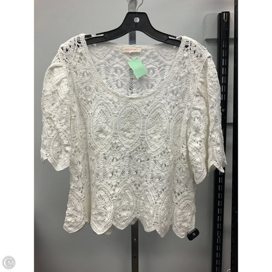 Top Short Sleeve By Solitaire In White, Size: L