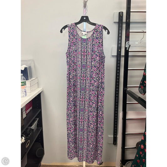 Dress Casual Midi By J. Jill In Pink & Purple, Size: S
