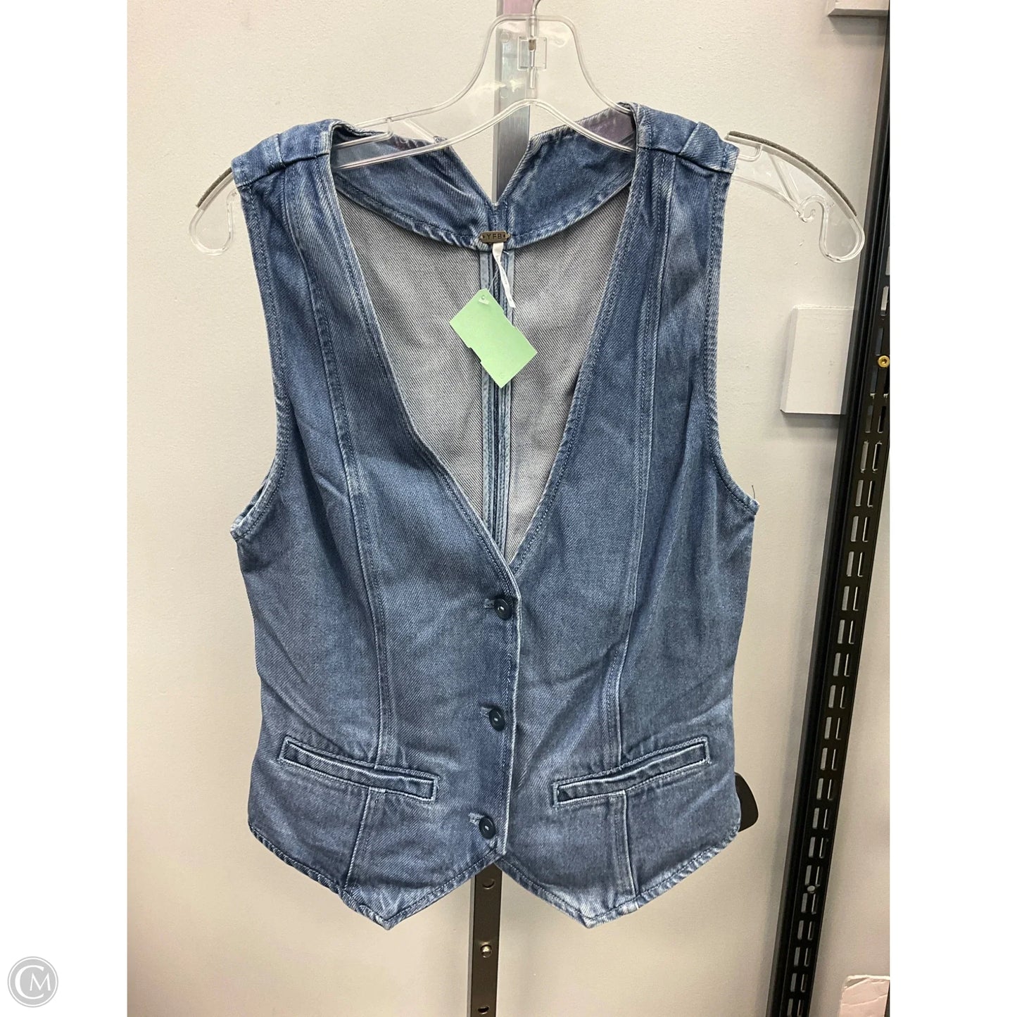Vest Other By Clothes Mentor In Blue Denim, Size: M