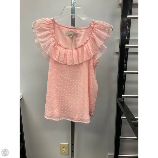 Top Sleeveless By Loft In Pink, Size: Xxsp