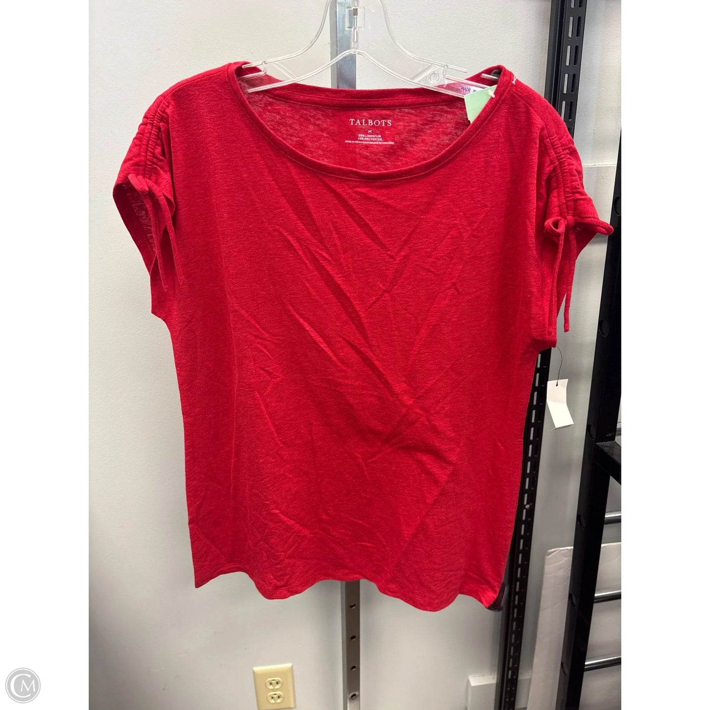 Top Short Sleeve By Talbots In Red, Size: M