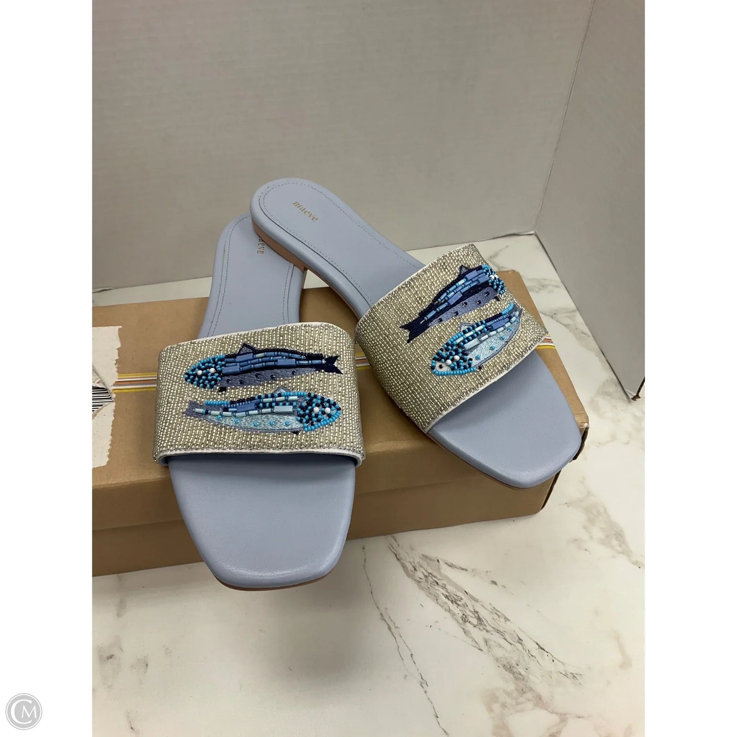 Sandals Flats By Maeve In Blue, Size: 9.5