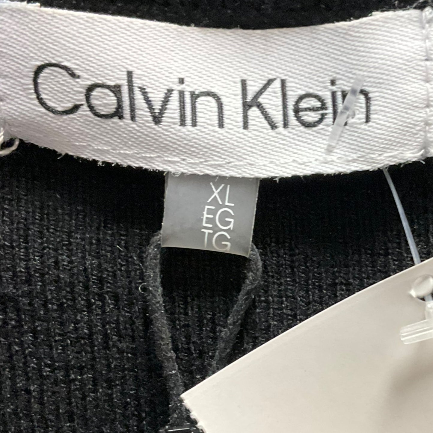 Top Long Sleeve By Calvin Klein In Black, Size: Xl