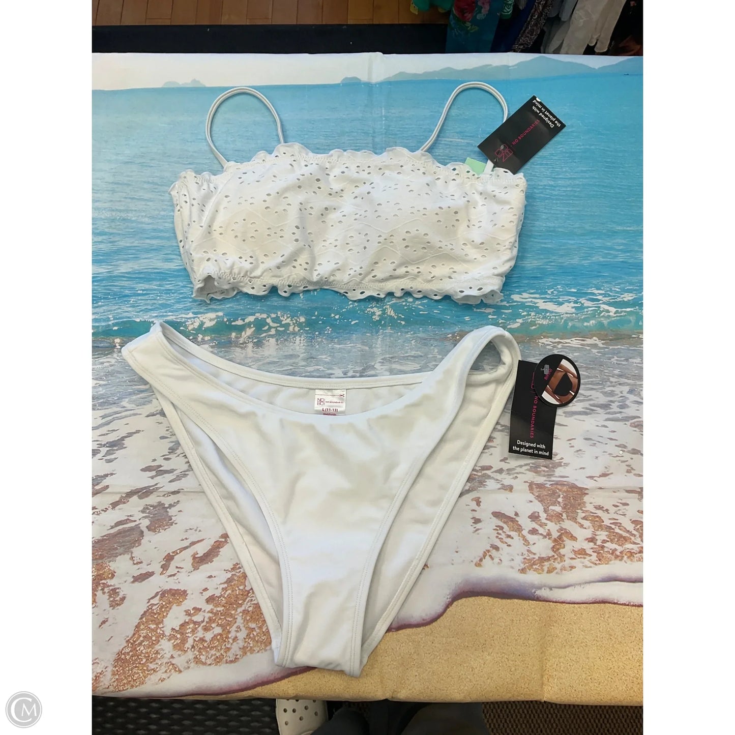 Swimsuit By No Boundaries In White, Size: L