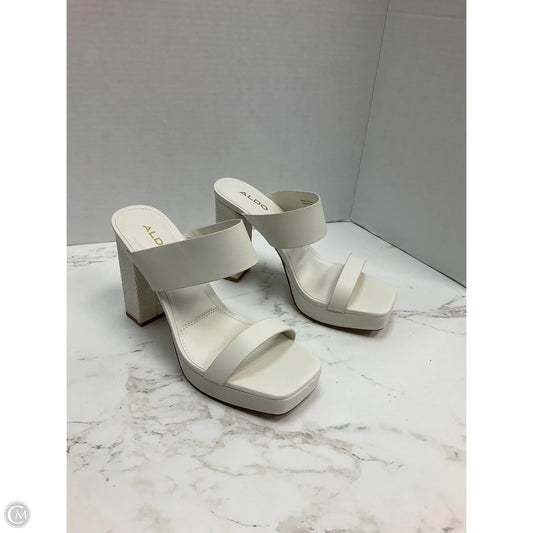 Shoes Heels Block By Aldo In Cream, Size: 6.5