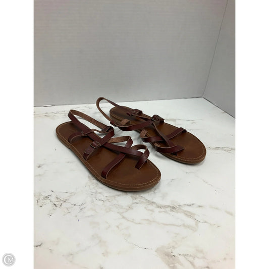 Sandals Flats By Universal Thread In Brown, Size: 8