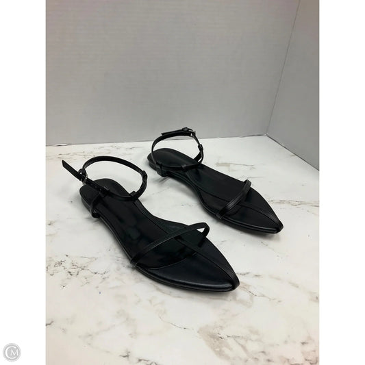 Sandals Flats By Clothes Mentor In Black, Size: 9