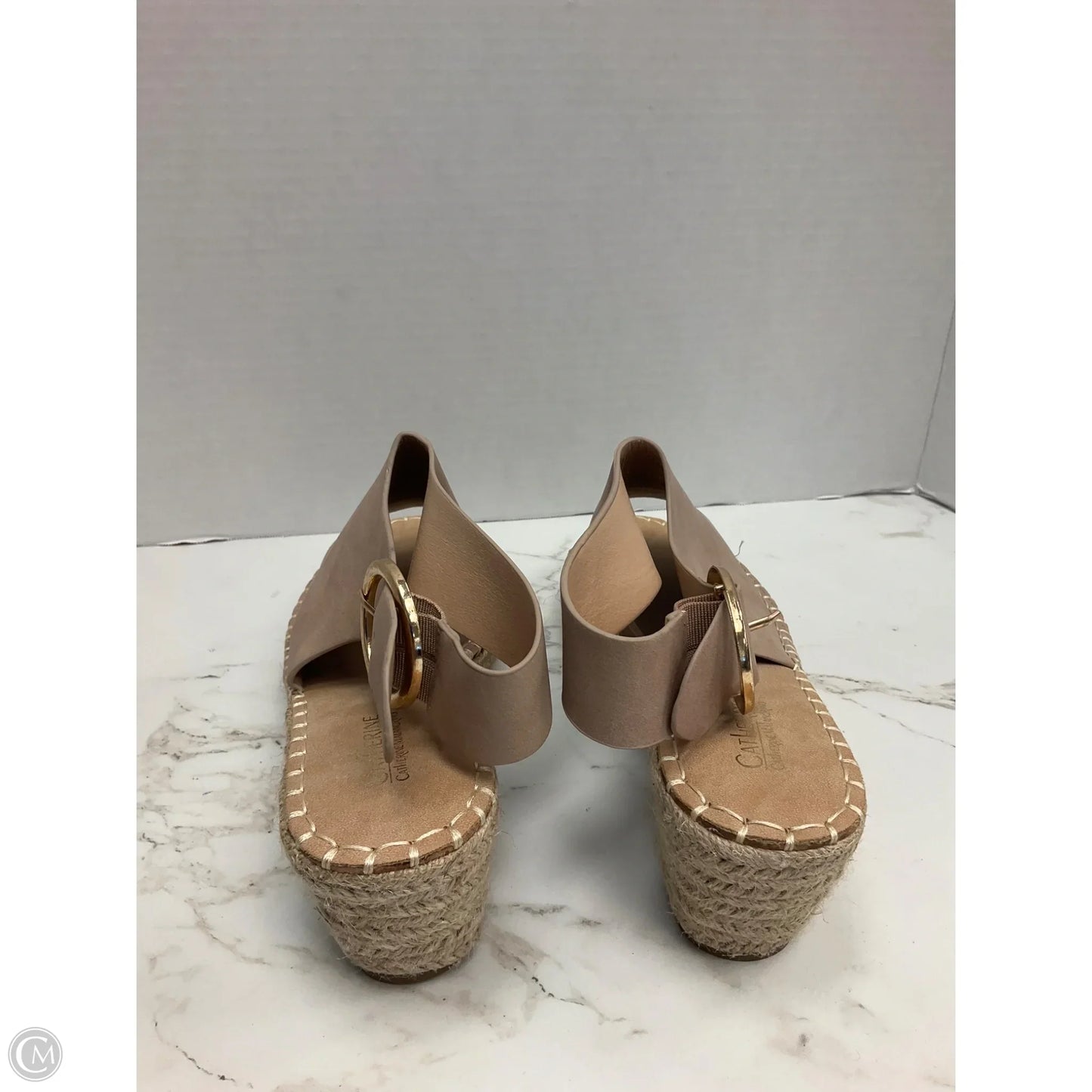 Shoes Heels Wedge By Catherine Malandrino In Tan, Size: 9