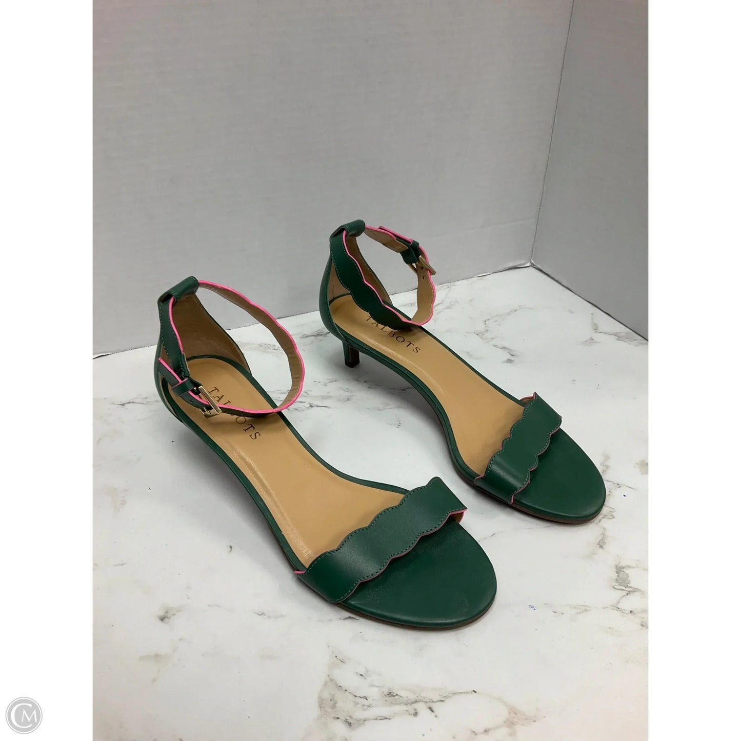 Shoes Heels Kitten By Talbots In Green, Size: 7