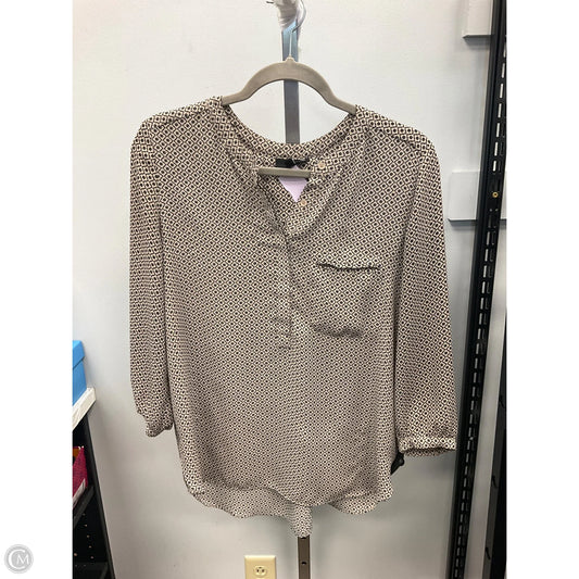 Top Long Sleeve By Premise Studio In Black & Cream, Size: M
