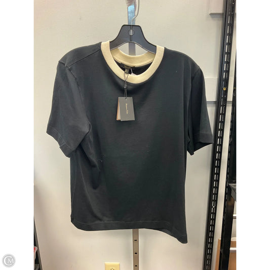 Top Short Sleeve By Massimo Dutti In Black, Size: L
