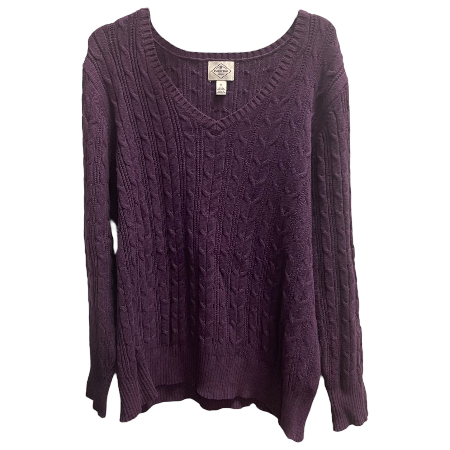 Sweater By St Johns Bay In Purple, Size: 1x