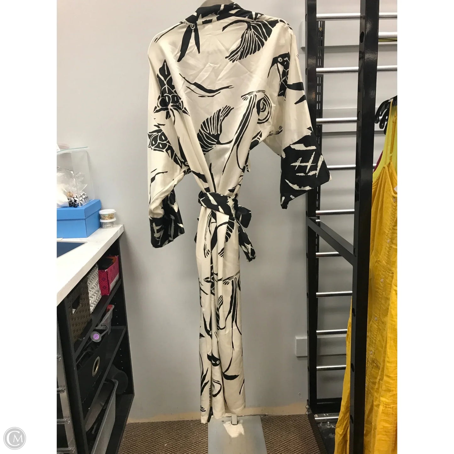 Dress Casual Midi By Natori In Black & Cream, Size: M