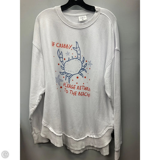 Sweatshirt Crewneck By Cmc In White, Size: Xl