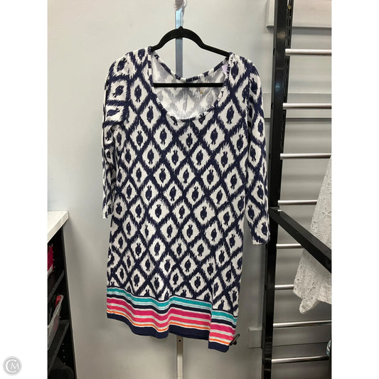 Dress Designer By Lilly Pulitzer In Blue & White, Size: L