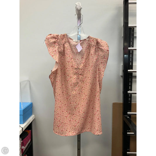 Top Sleeveless By Pleione In Pink, Size: M