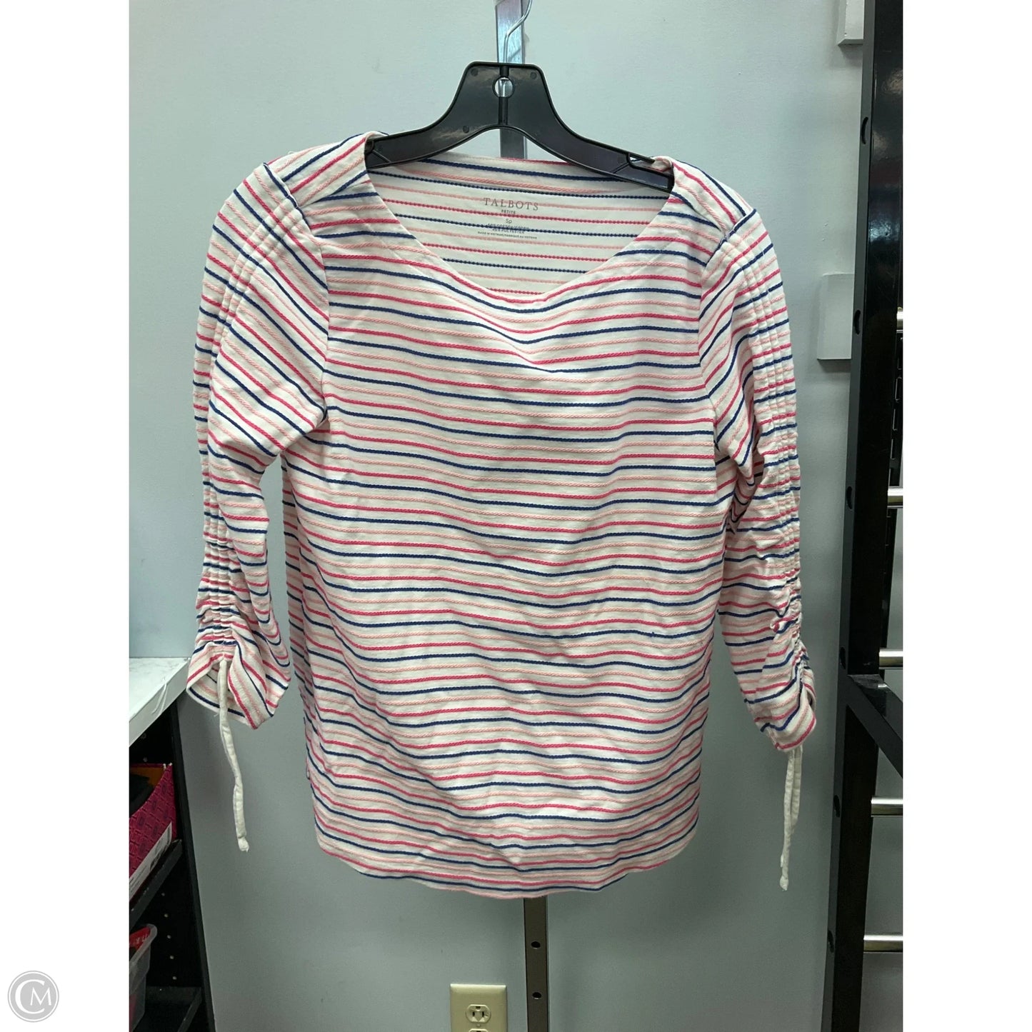 Top Long Sleeve By Talbots In Striped Pattern, Size: Sp