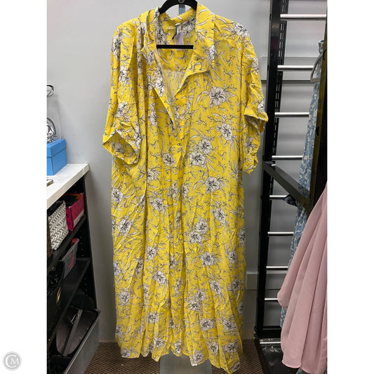 Dress Casual Maxi By Cmc In Yellow, Size: 4x