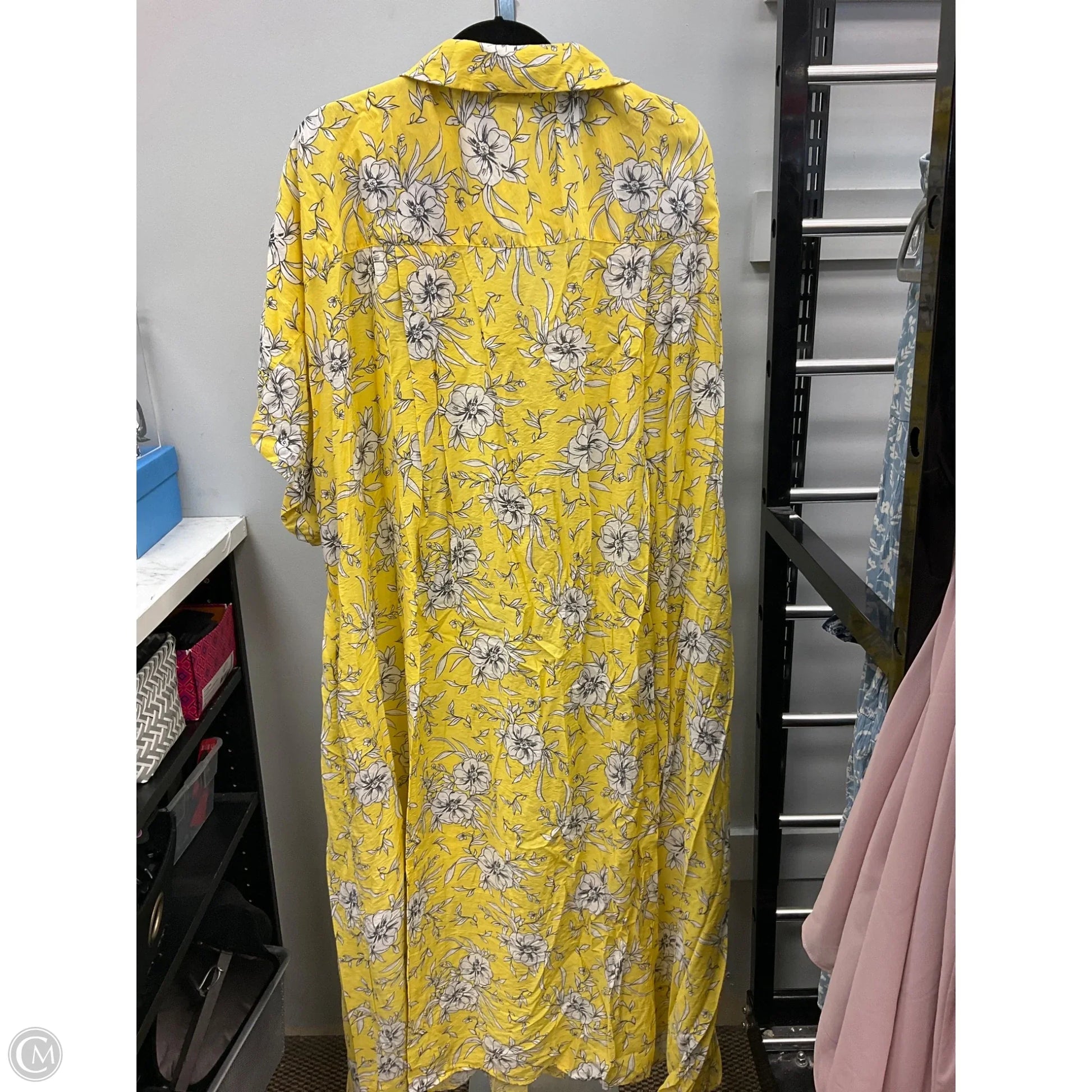 Dress Casual Maxi By Cmc In Yellow, Size: 4x Dress Casual Maxi By Cmc In Yellow, Size: 4x
